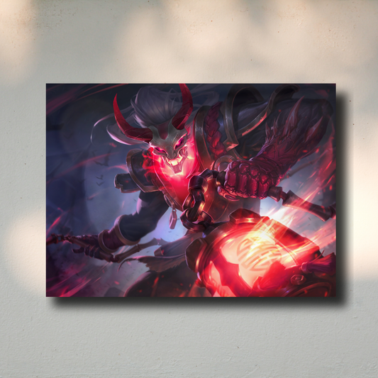 Arte Metálico Cuadro Lámina Aluminio Póster Decoración Videojuegos League of Legends