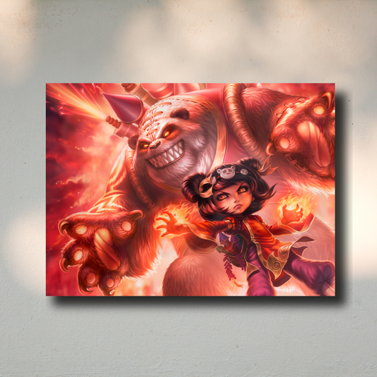 Arte Metálico Cuadro Lámina Aluminio Póster Decoración Videojuegos League of Legends