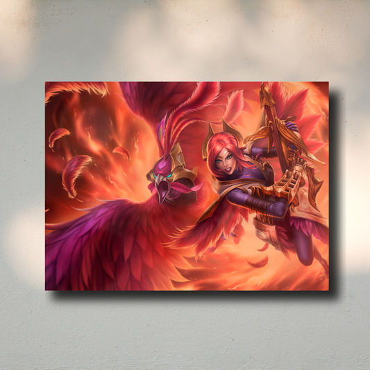 Arte Metálico Cuadro Lámina Aluminio Póster Decoración Videojuegos League of Legends