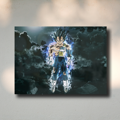 Arte Metálico Cuadro Lamina Aluminio Póster Decoración Anime Dragon Ball Z Vegetta