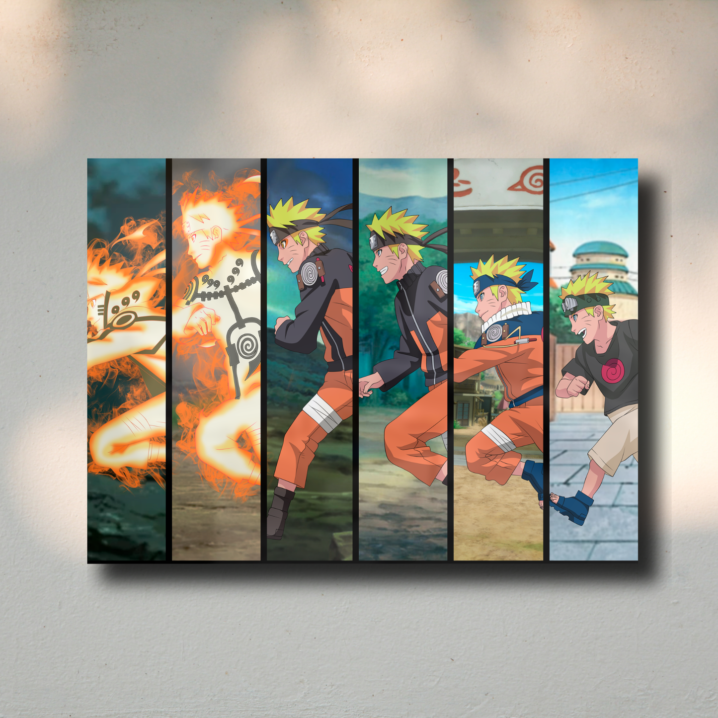 Arte Metálico Cuadro Lámina Aluminio Póster Decoración Anime Naruto