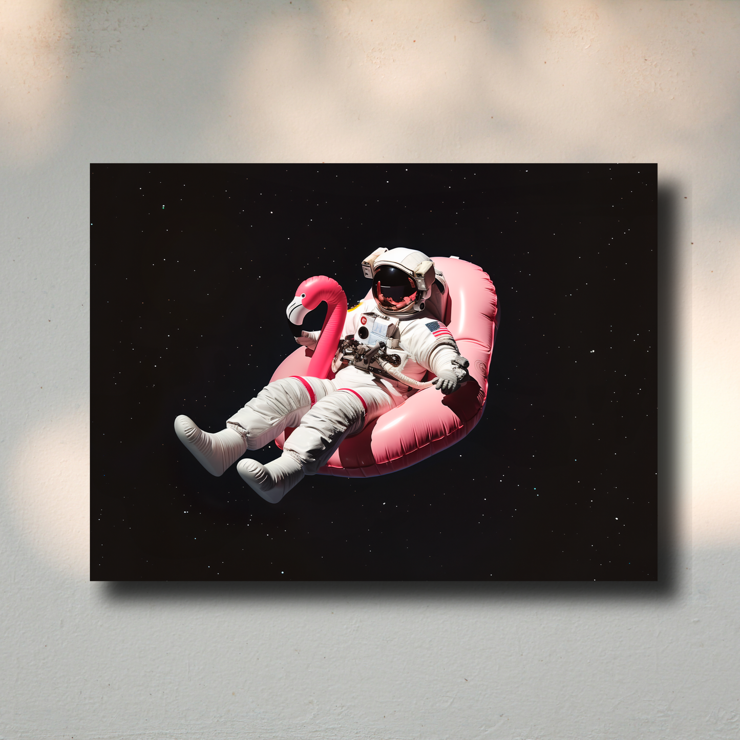 Arte Metálico Cuadro Lámina Aluminio Póster Decoración Espacio Astronauta