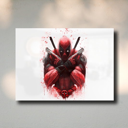 Arte Metálico Cuadro Lámina Aluminio Póster Decoración Marvel Deadpool