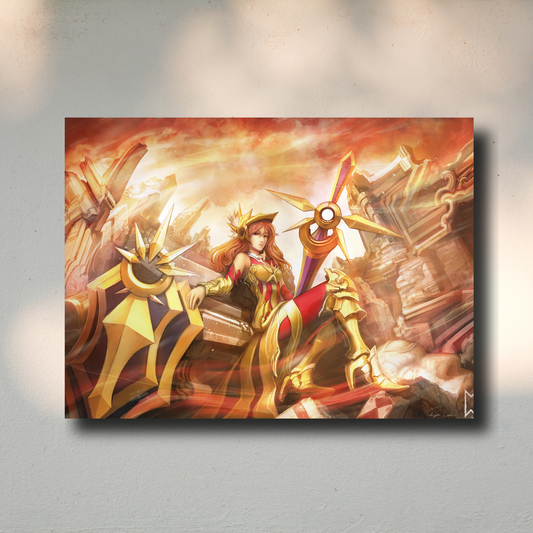 Arte Metálico Cuadro Lámina Aluminio Póster Decoración Videojuegos League of Legends