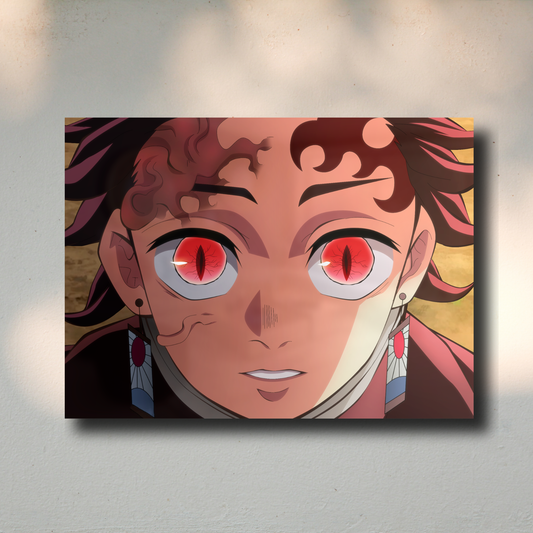 Arte Metálico Cuadro Lámina Aluminio Póster Decoración Anime Demon Slayer Tanjiro Kamado