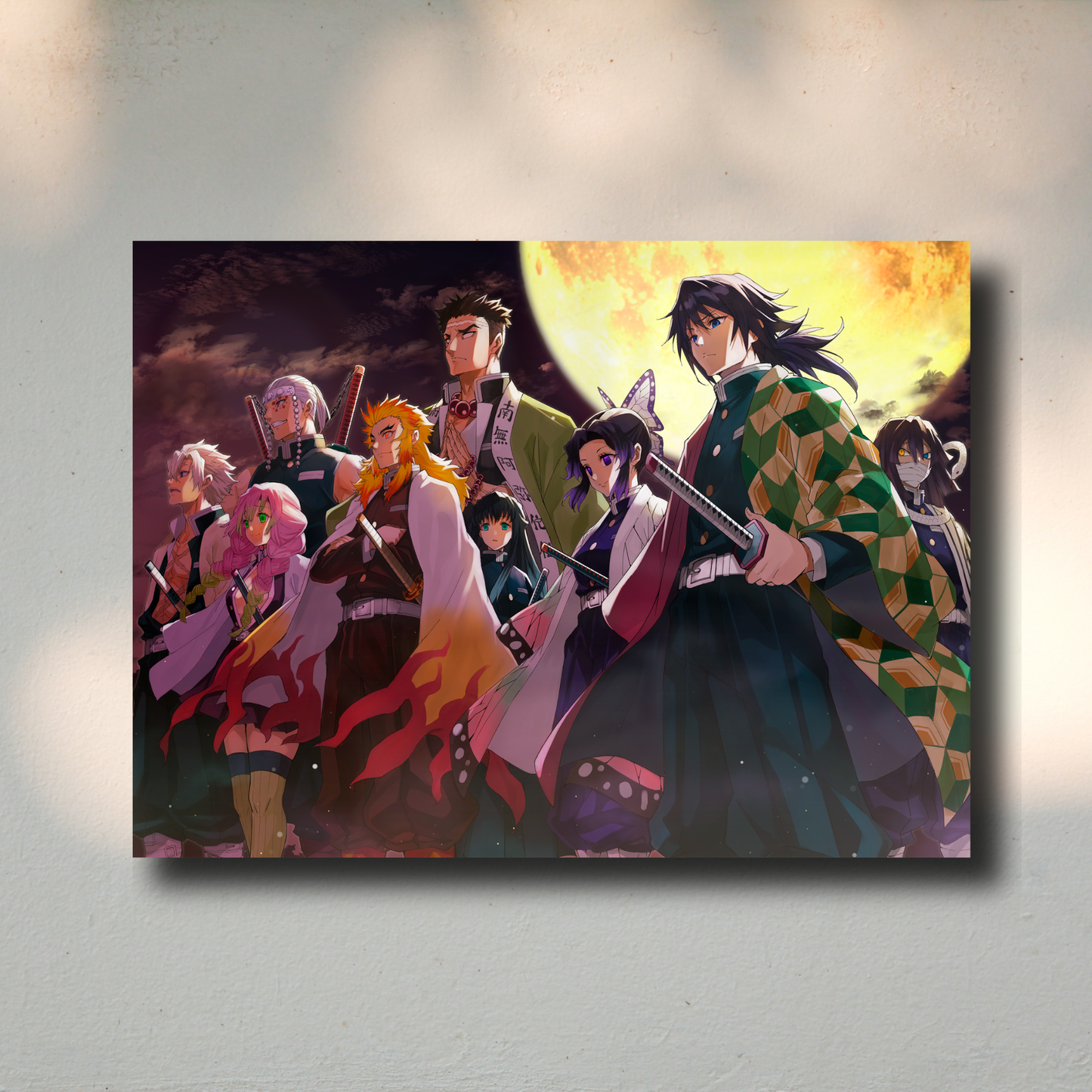 Arte Metálico Cuadro Lámina Aluminio Póster Decoración Anime Demon Slayer