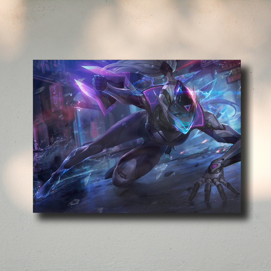 Arte Metálico Cuadro Lámina Aluminio Póster Decoración Videojuegos League of Legends