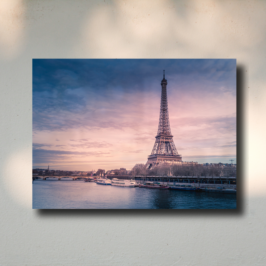 Arte Metálico Cuadro Lámina Aluminio Póster Decoración Ciudades Torre Eiffel