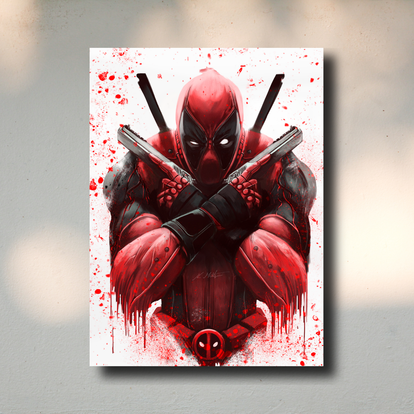 Arte Metálico Cuadro Lámina Aluminio Póster Decoración Marvel Deadpool