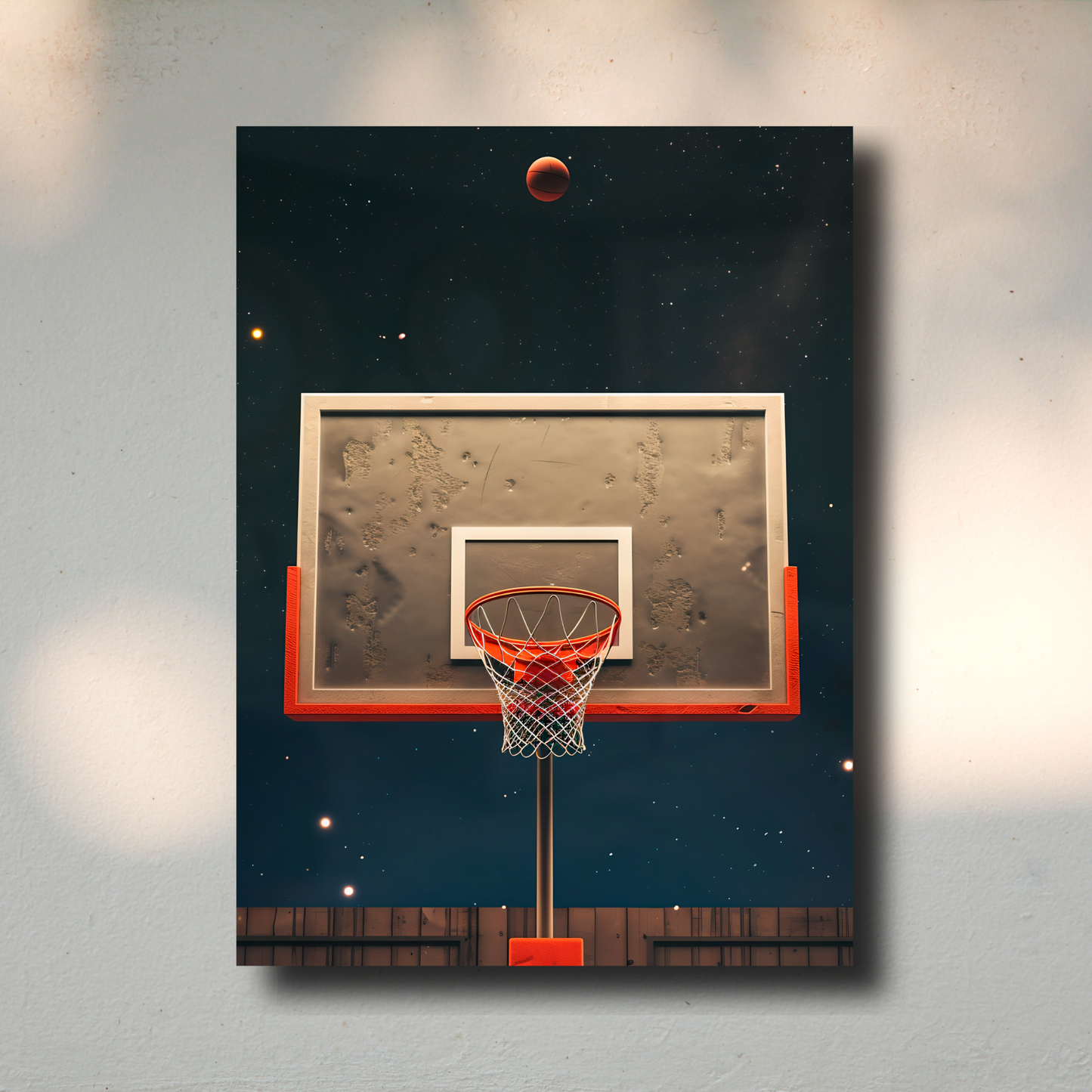 Arte Metálico Cuadro Lámina Aluminio Póster Decoración Deportes Basketball