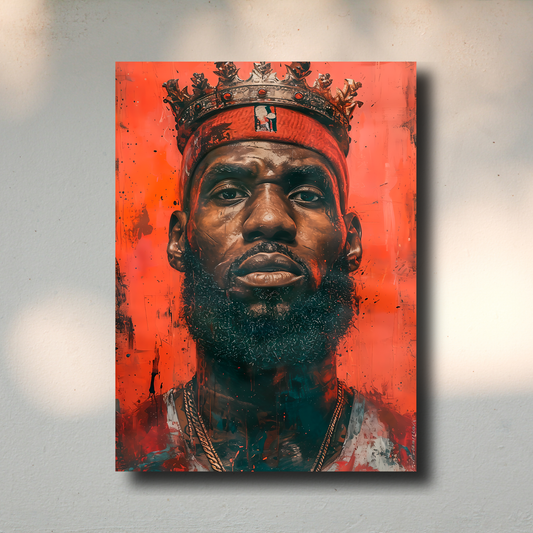 Arte Metálico Cuadro Lámina Aluminio Póster Decoración Deportes Lebron James