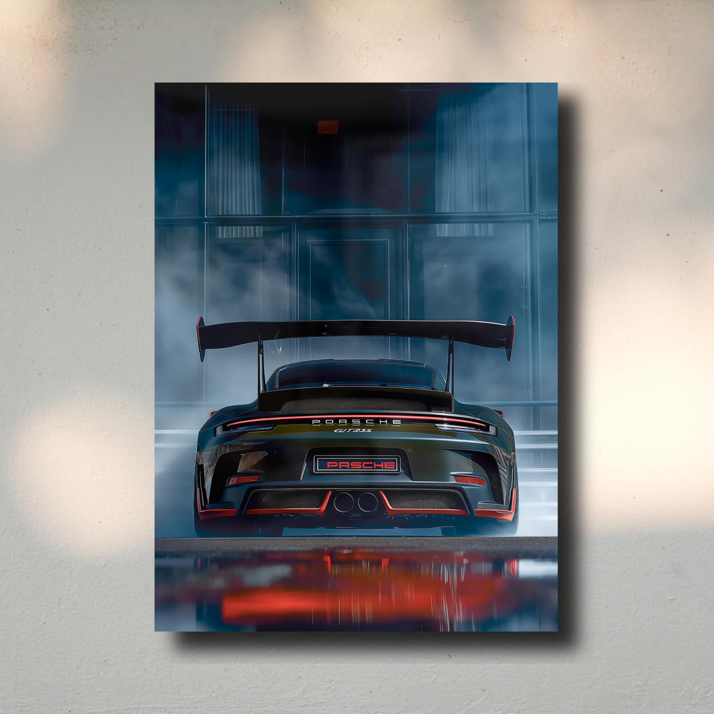 Arte Metálico Cuadro Lámina Aluminio Póster Decoración Autos Porshe