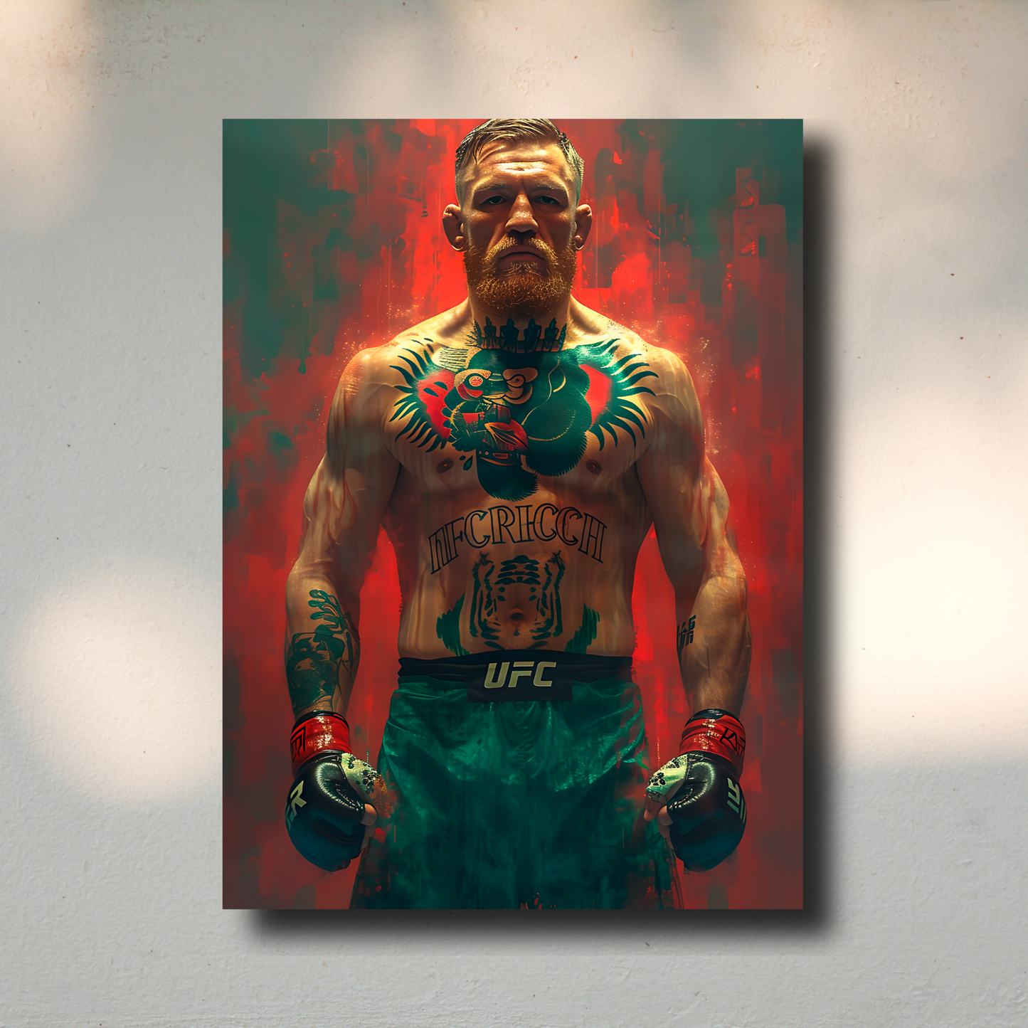 Arte Metálico Cuadro Lámina Aluminio Póster Decoración Deporte Conor McGregor