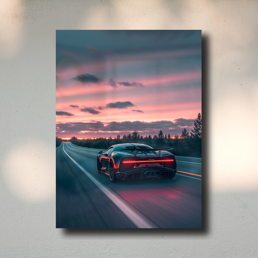 Arte Metálico Cuadro Lámina Aluminio Póster Decoración Autos