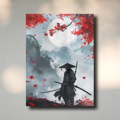 Arte Metálico Cuadro Lámina Aluminio Póster Decoración Asia Ninja