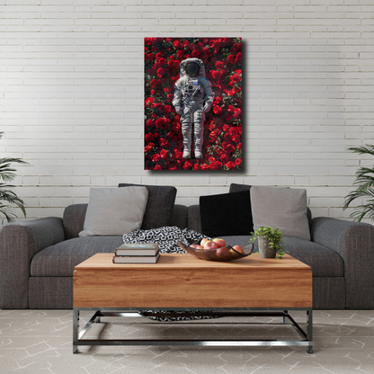 Arte Metálico Cuadro Lámina Aluminio Póster Decoración Espacio Astronauta