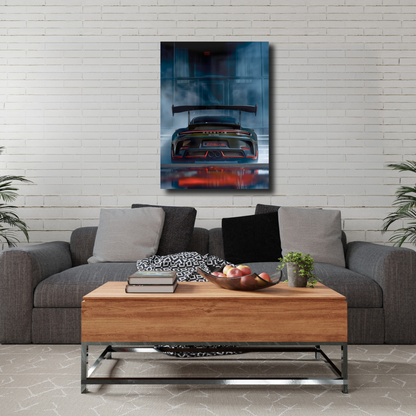 Arte Metálico Cuadro Lámina Aluminio Póster Decoración Autos Porshe