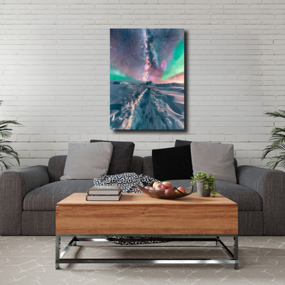 Arte Metálico Cuadro Lámina Aluminio Póster Decoración Paisaje