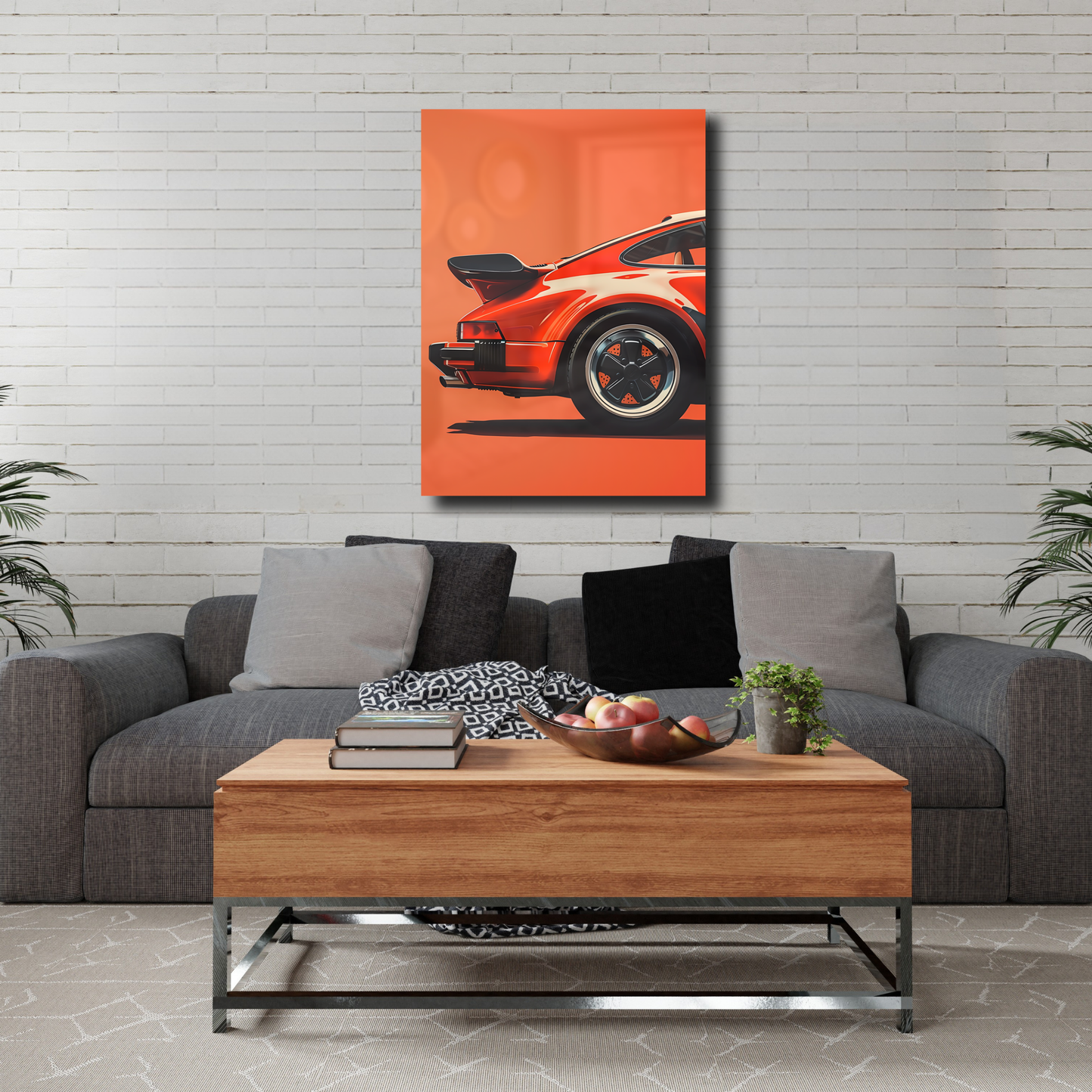 Arte Metálico Cuadro Lámina Aluminio Póster Decoración Autos Porshe