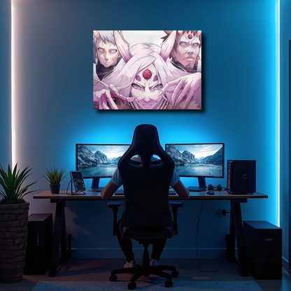 Arte Metálico Cuadro Lámina Aluminio Póster Decoración Anime Naruto Kaguya