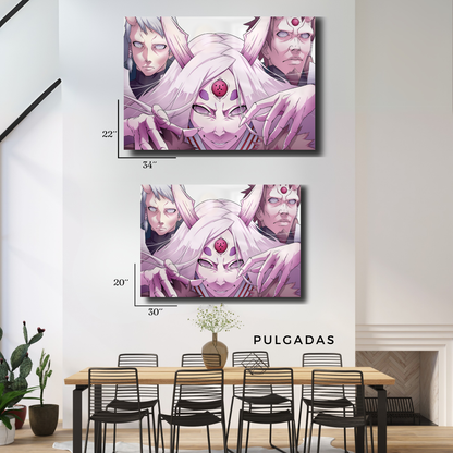 Arte Metálico Cuadro Lámina Aluminio Póster Decoración Anime Naruto Kaguya