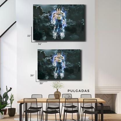 Arte Metálico Cuadro Lamina Aluminio Póster Decoración Anime Dragon Ball Z Vegetta