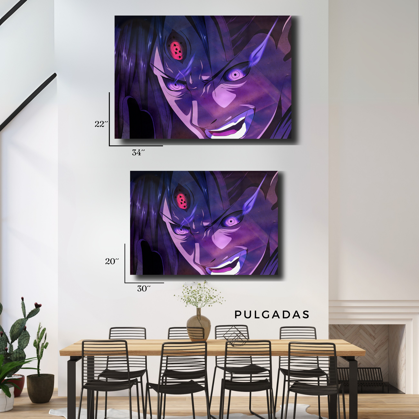 Arte Metálico Cuadro Lámina Aluminio Póster Decoración Anime Naruto