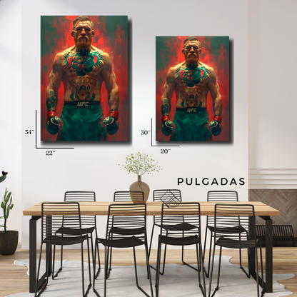 Arte Metálico Cuadro Lámina Aluminio Póster Decoración Deporte Conor McGregor