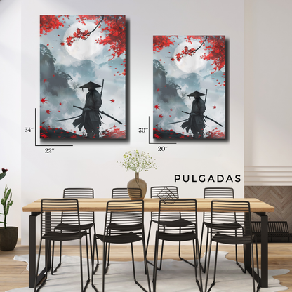 Arte Metálico Cuadro Lámina Aluminio Póster Decoración Asia Ninja