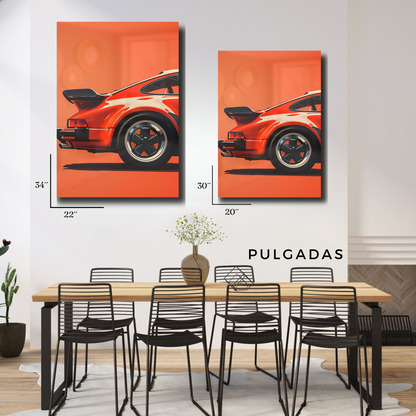 Arte Metálico Cuadro Lámina Aluminio Póster Decoración Autos Porshe