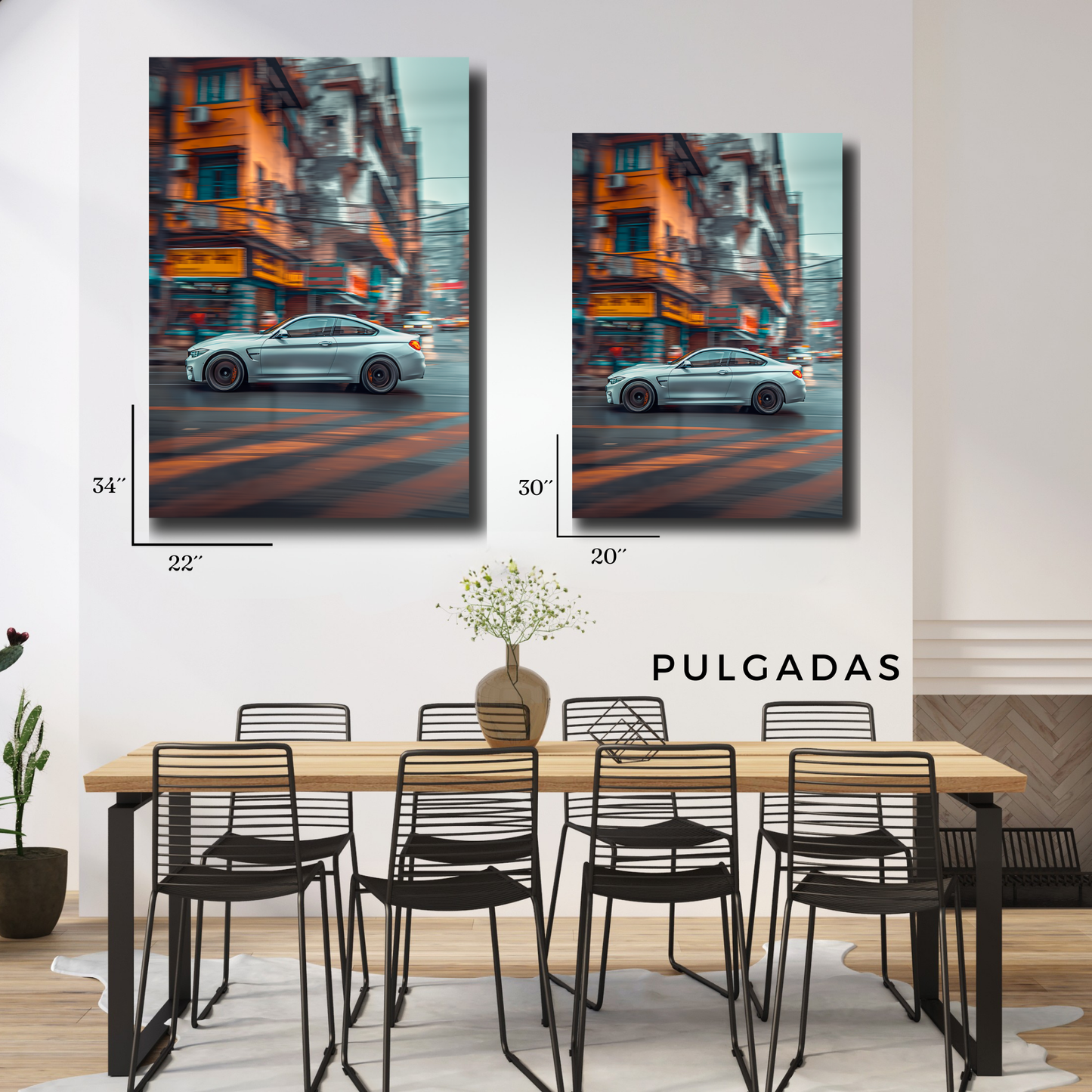 Arte Metálico Cuadro Lámina Aluminio Póster Decoración Autos BMW