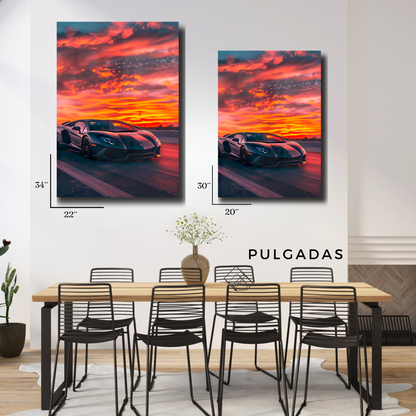 Arte Metálico Cuadro Lámina Aluminio Póster Decoración Autos