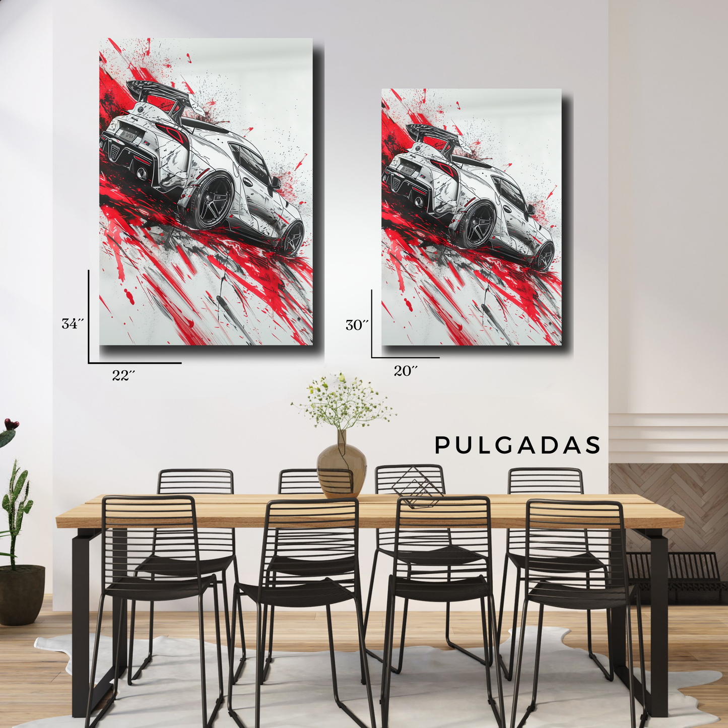 Arte Metálico Cuadro Lámina Aluminio Póster Decoración Autos Supra