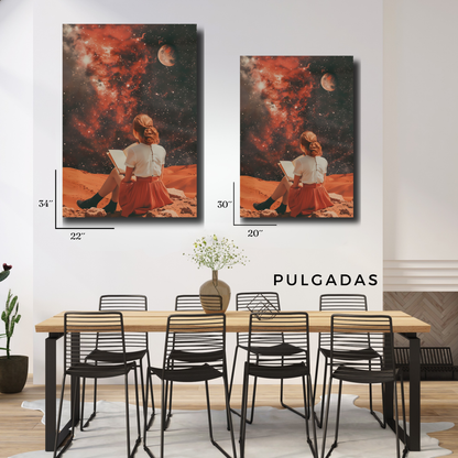 Arte Metálico Cuadro Lámina Aluminio Póster Decoración Astral Marte