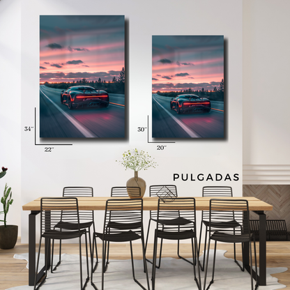 Arte Metálico Cuadro Lámina Aluminio Póster Decoración Autos