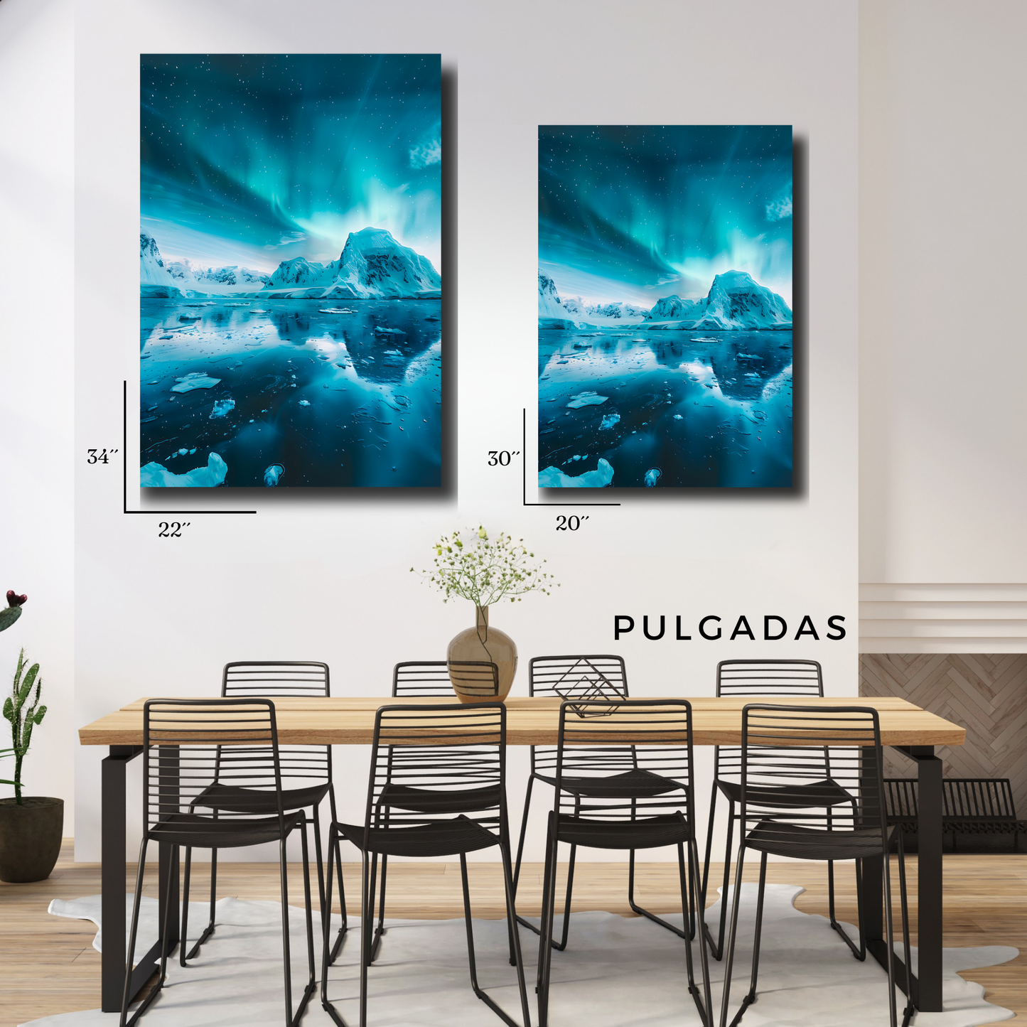 Arte Metálico Cuadro Lámina Aluminio Póster Decoración Paisaje