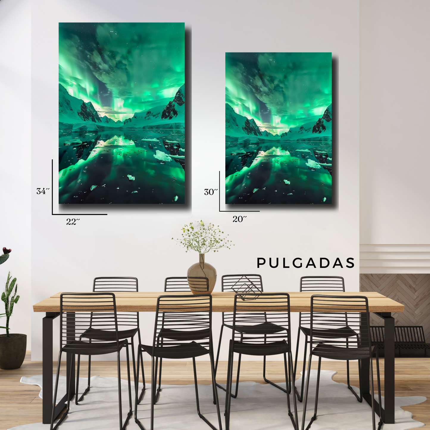 Arte Metálico Cuadro Lámina Aluminio Póster Decoración Paisaje