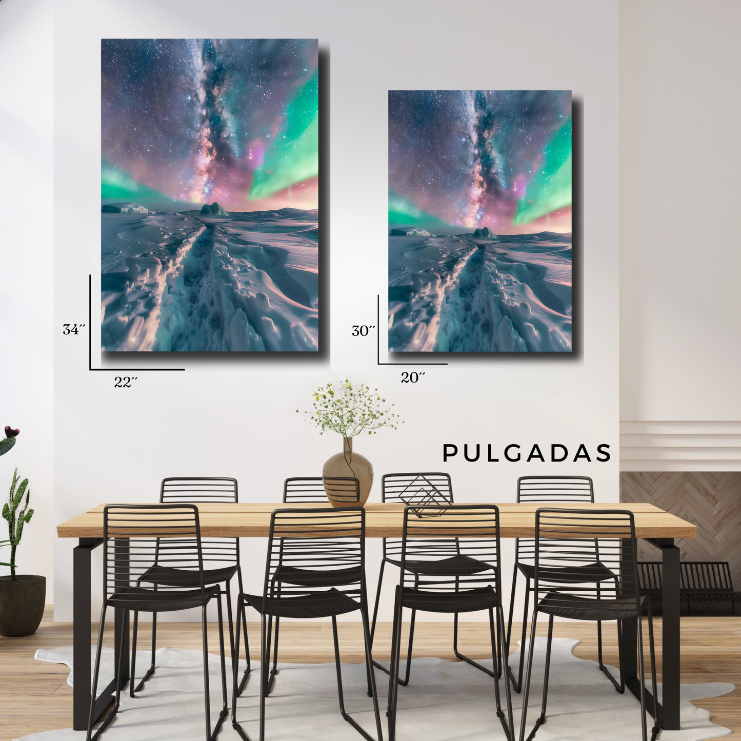 Arte Metálico Cuadro Lámina Aluminio Póster Decoración Paisaje