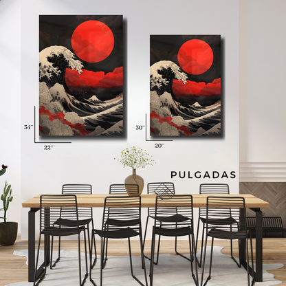 Arte Metálico Cuadro Lámina Aluminio Póster Decoración Asia Sol y Mar