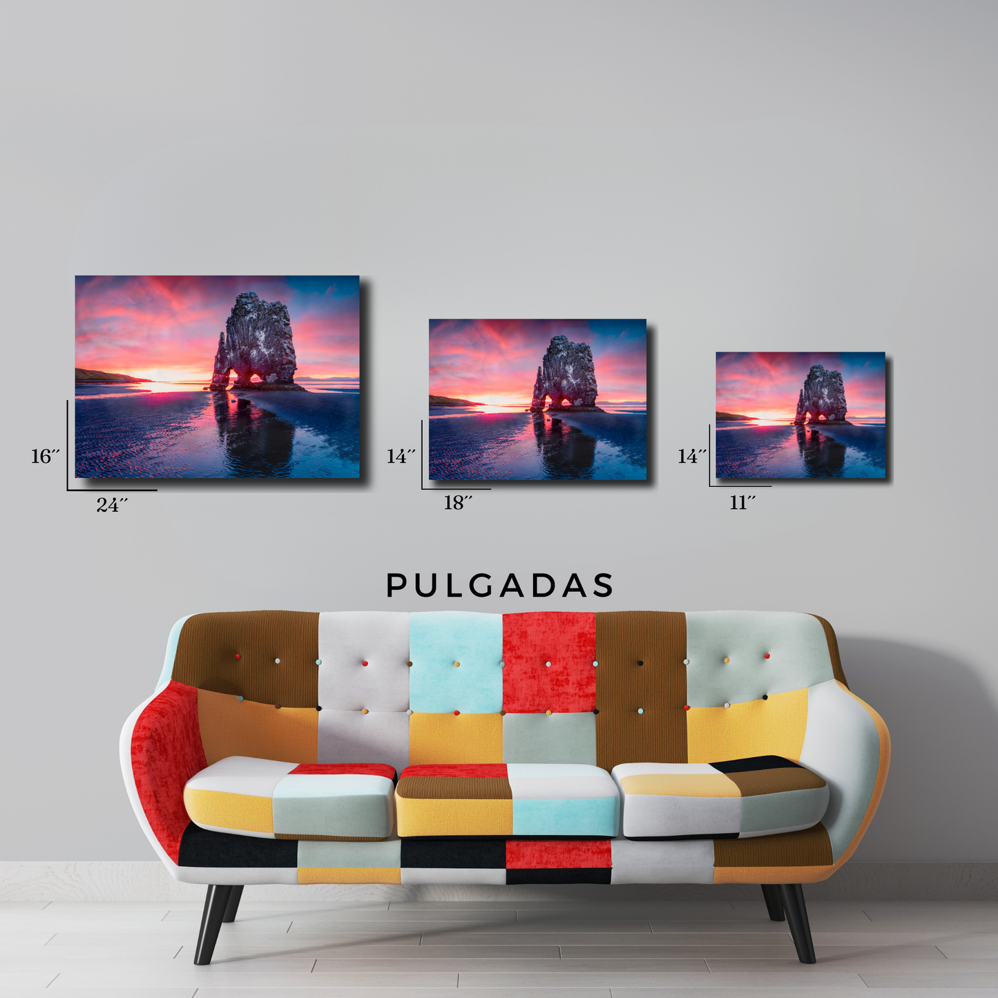 Arte Metálico Cuadro Lámina Aluminio Póster Decoración Paisajes