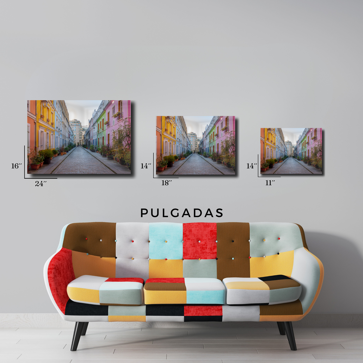 Arte Metálico Cuadro Lámina Aluminio Póster Decoración Ciudades Paris