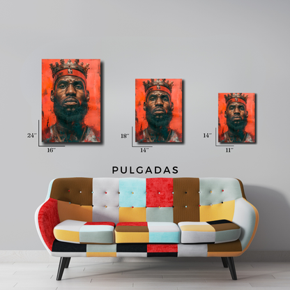 Arte Metálico Cuadro Lámina Aluminio Póster Decoración Deportes Lebron James