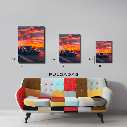 Arte Metálico Cuadro Lámina Aluminio Póster Decoración Autos