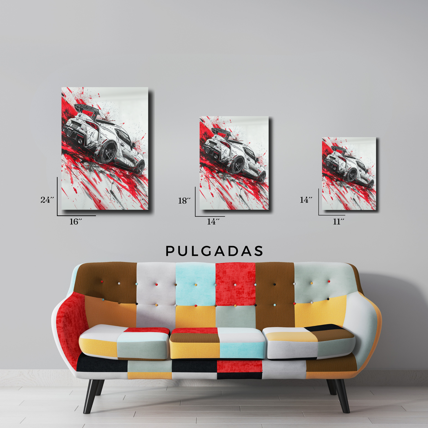 Arte Metálico Cuadro Lámina Aluminio Póster Decoración Autos Supra