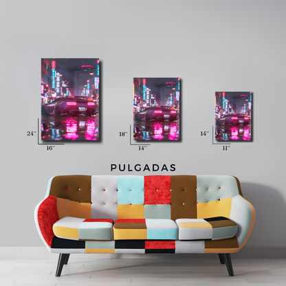 Arte Metálico Cuadro Lámina Aluminio Póster Decoración Autos