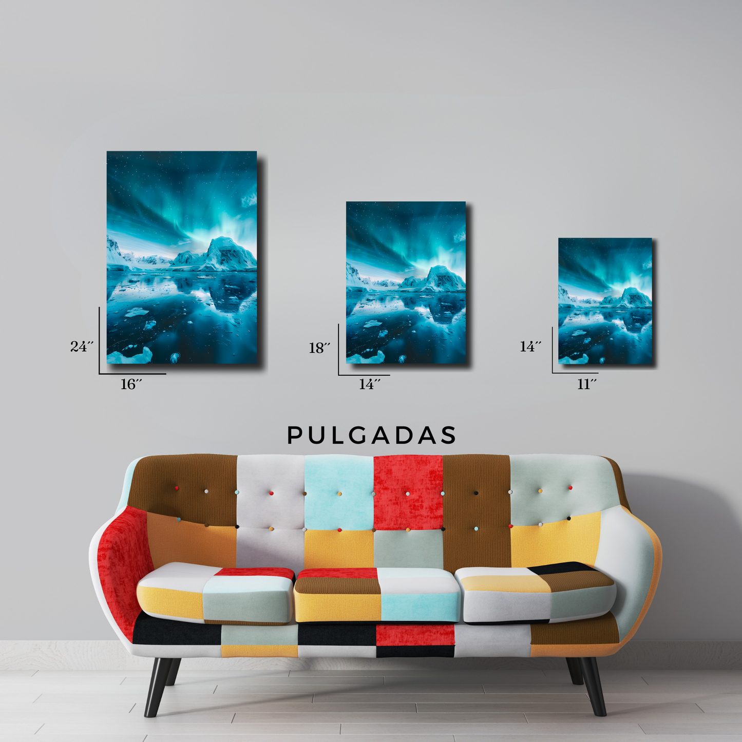 Arte Metálico Cuadro Lámina Aluminio Póster Decoración Paisaje