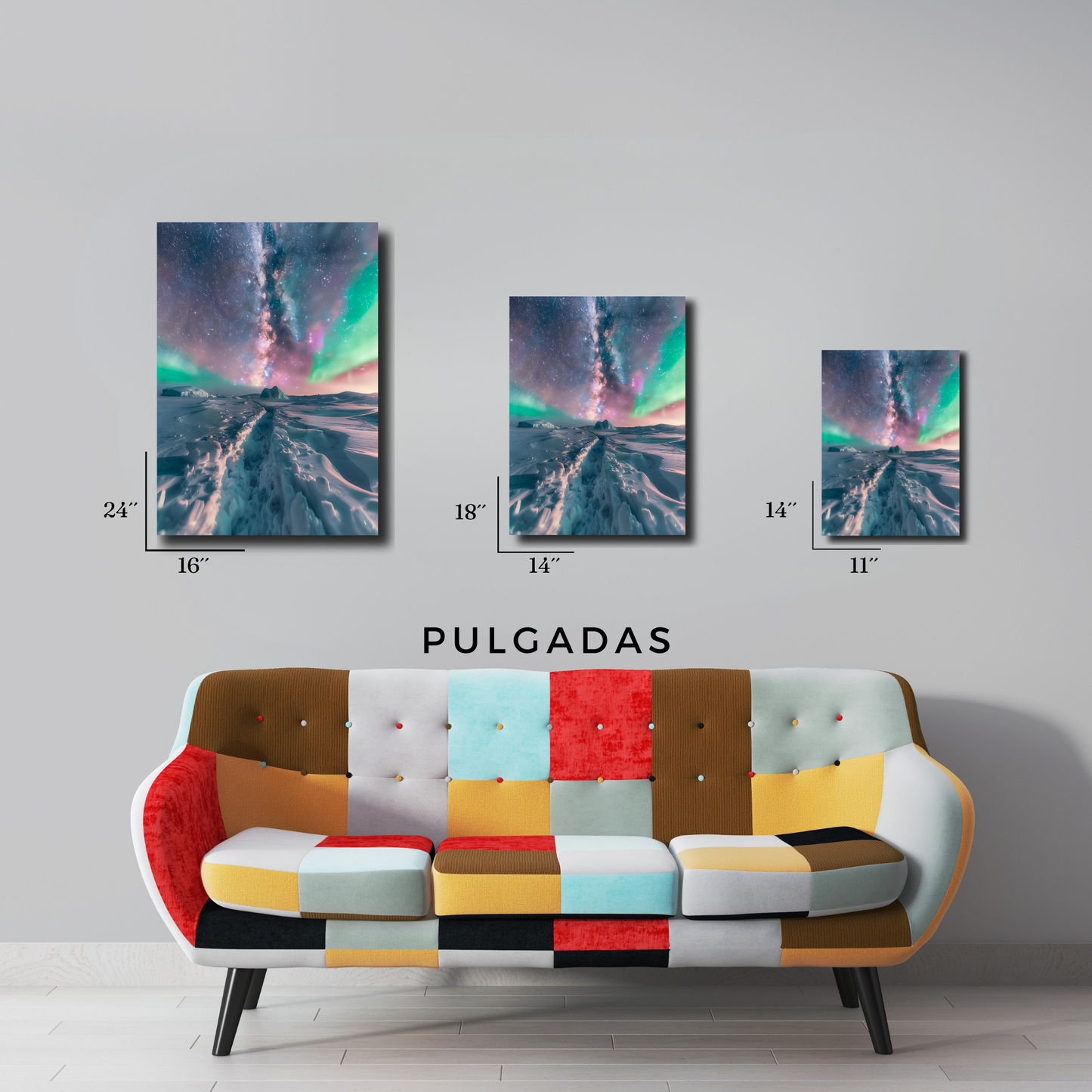 Arte Metálico Cuadro Lámina Aluminio Póster Decoración Paisaje