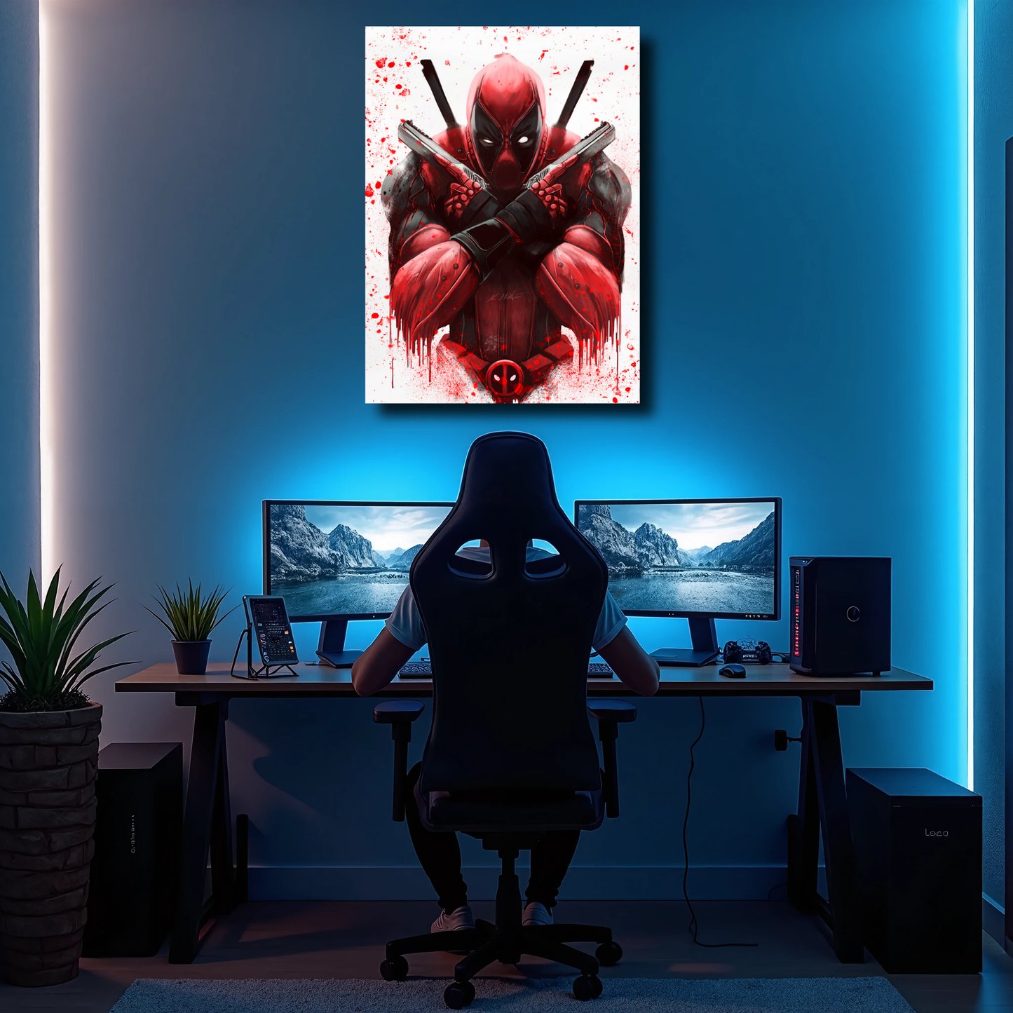 Arte Metálico Cuadro Lámina Aluminio Póster Decoración Marvel Deadpool