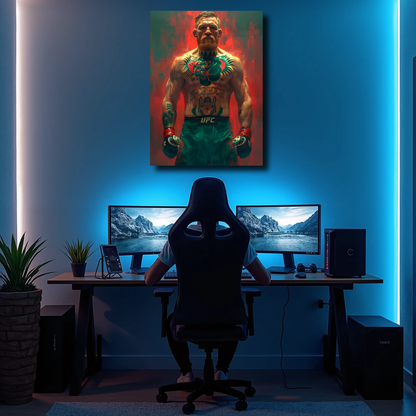 Arte Metálico Cuadro Lámina Aluminio Póster Decoración Deporte Conor McGregor